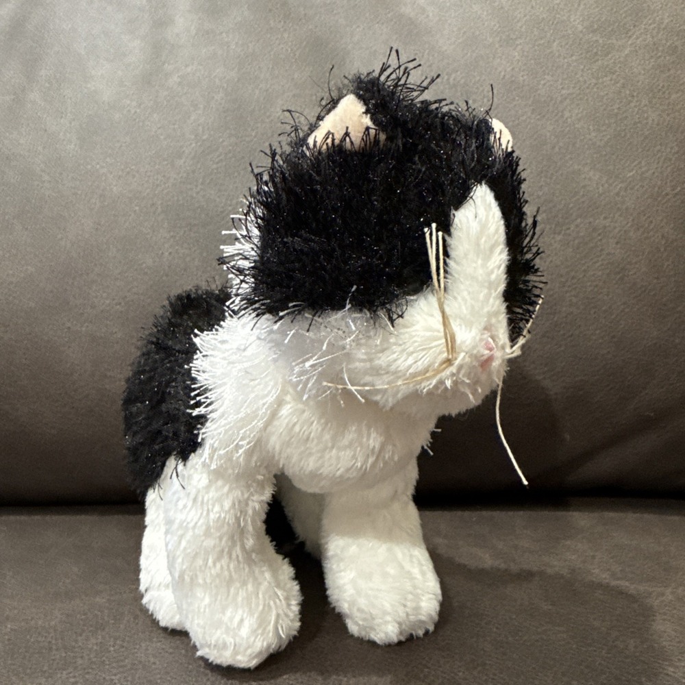 Webkinz Lil Kinz Black And White Cat Plush Toy No Code Stuffed Animal Ganz